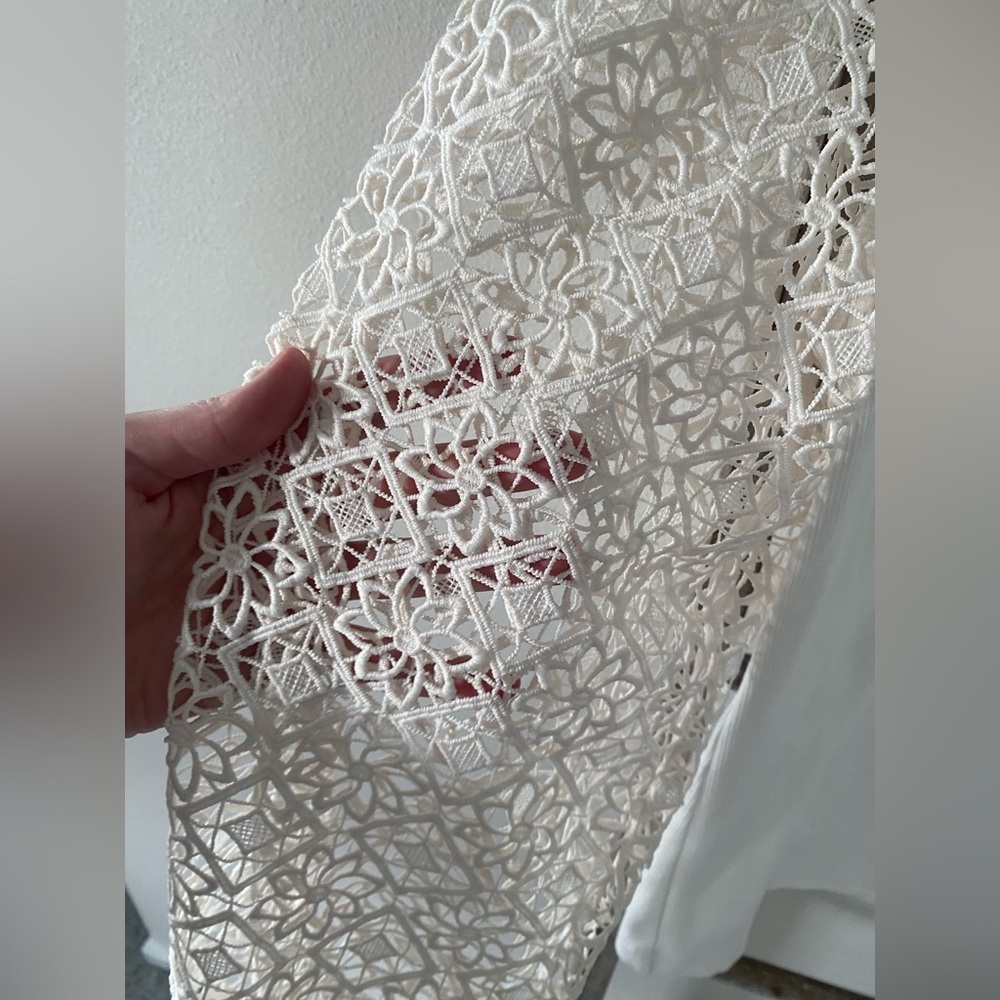 Maeve by Anthropologie Lace-Sleeve Top - Size XS - Picture 7 of 10